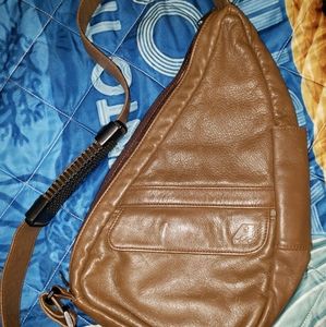 AmeriBag brown leather sling bag